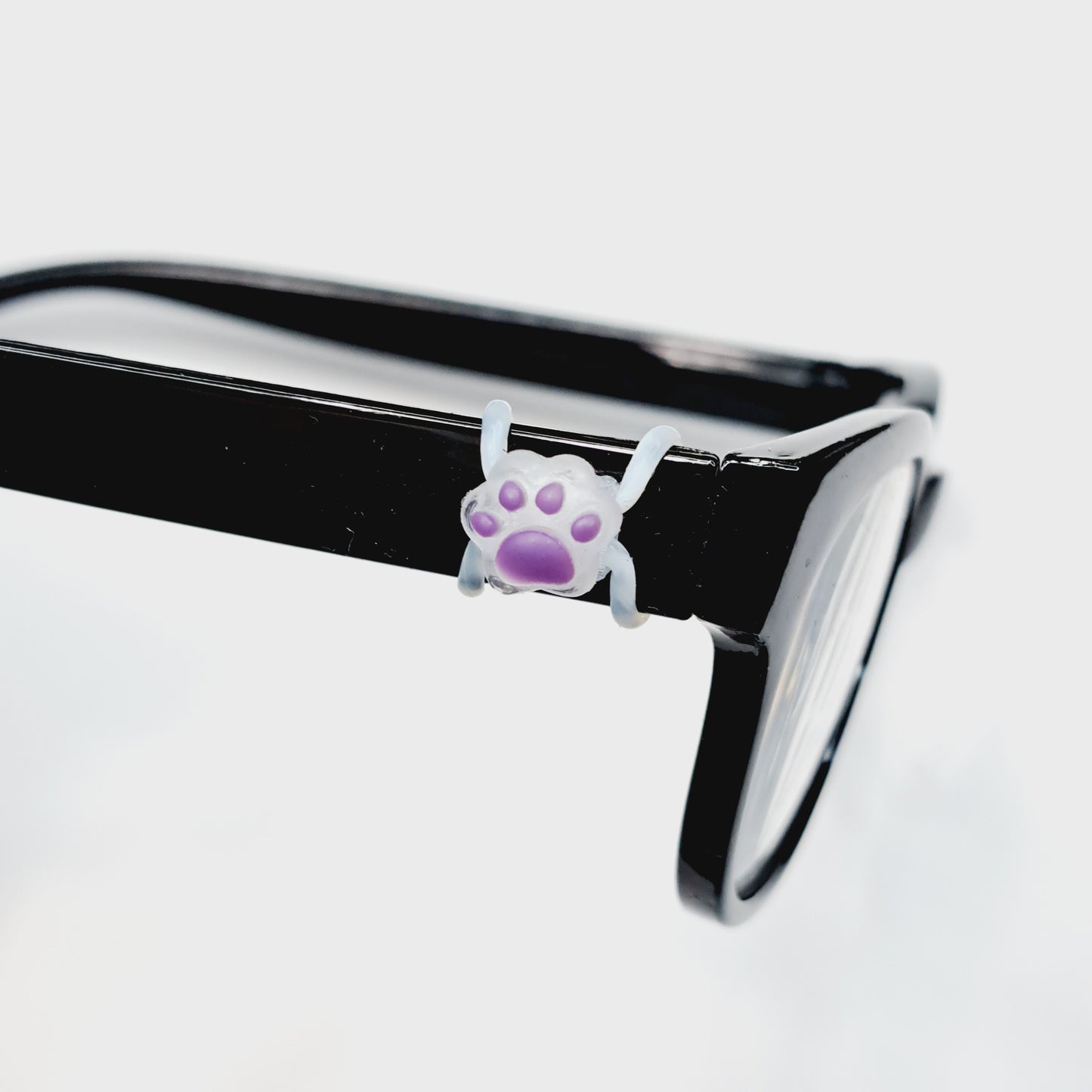 Clear Pawprint with Purple Toes Cat Dog EyeDeco