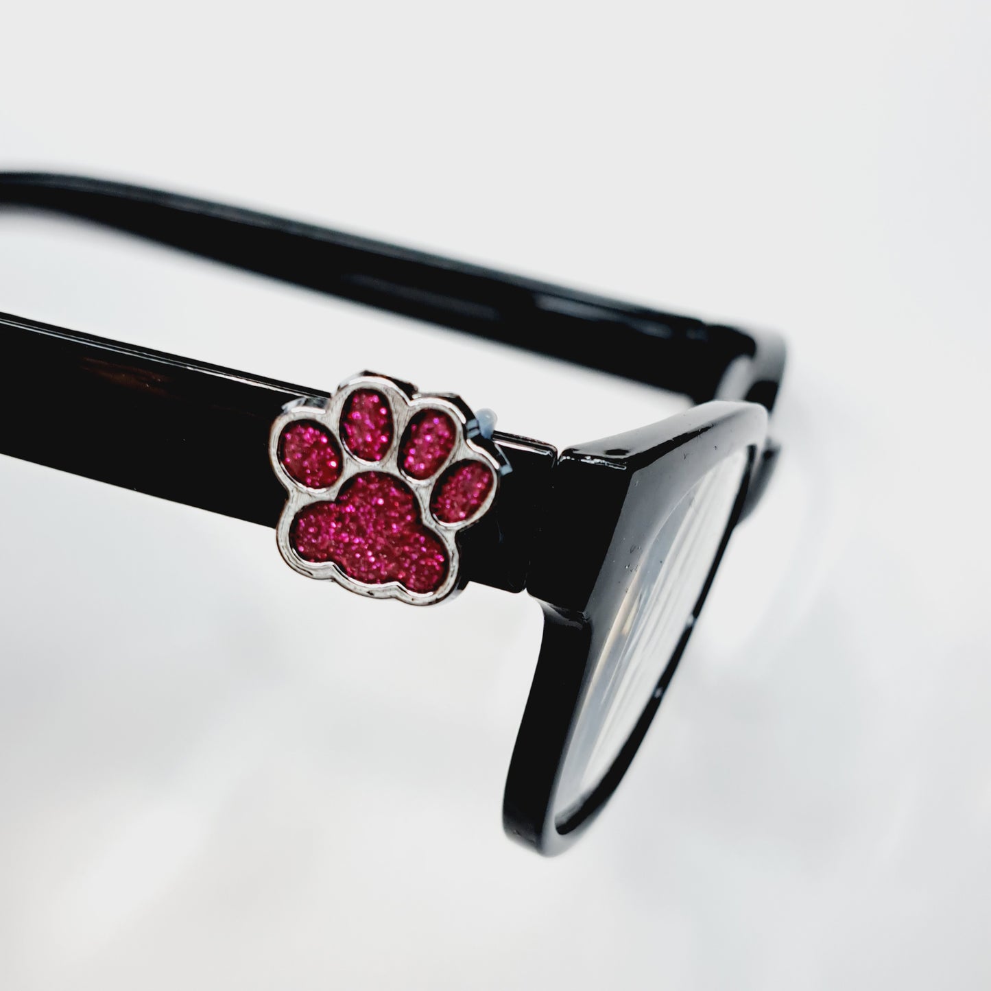 Dark Pink Sparkle Pawprint Cat Dog EyeDeco