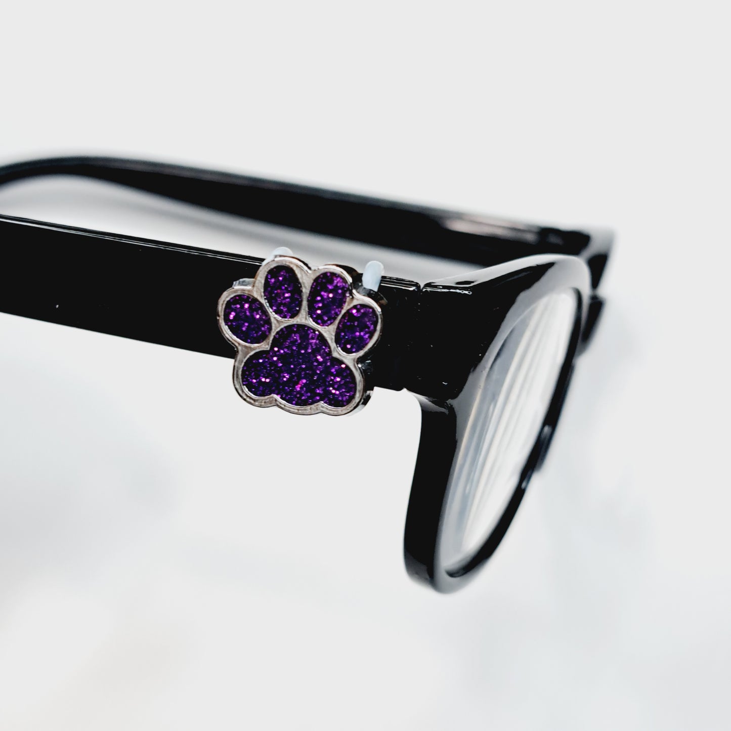 Purple Sparkle Pawprint Cat Dog EyeDeco