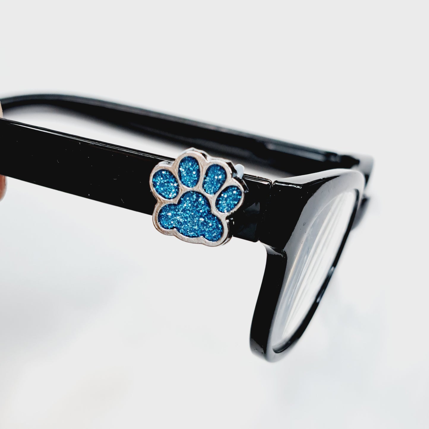 Cerulean Blue Sparkle Pawprint Cat Dog EyeDeco