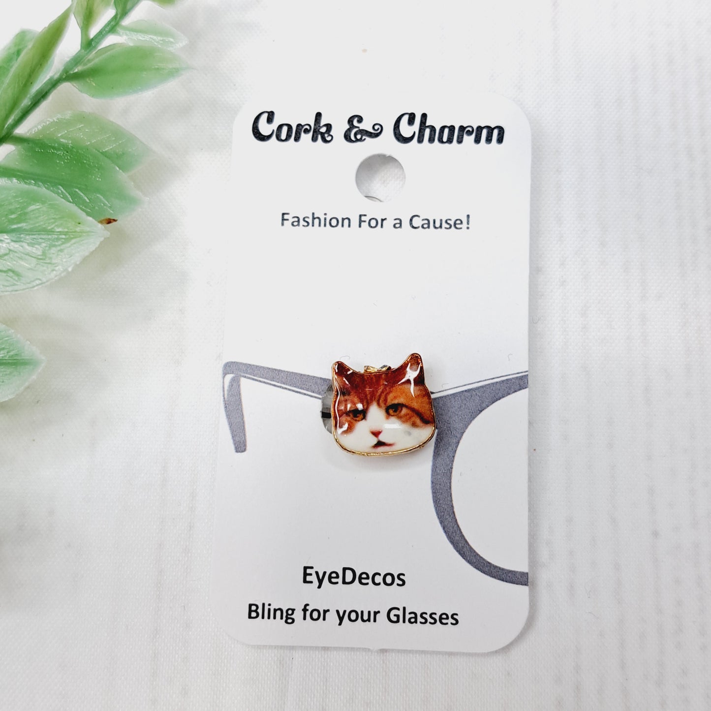 Orange and White Cat EyeDeco
