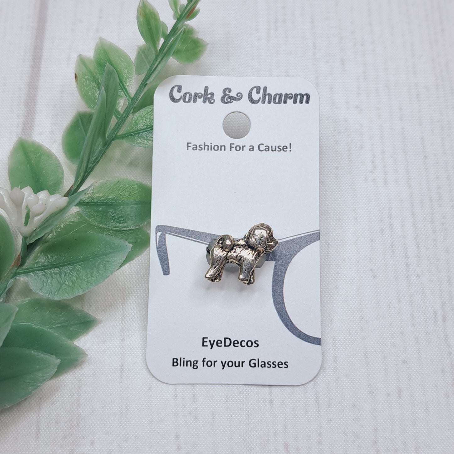 Silver Dog Standing EyeDeco
