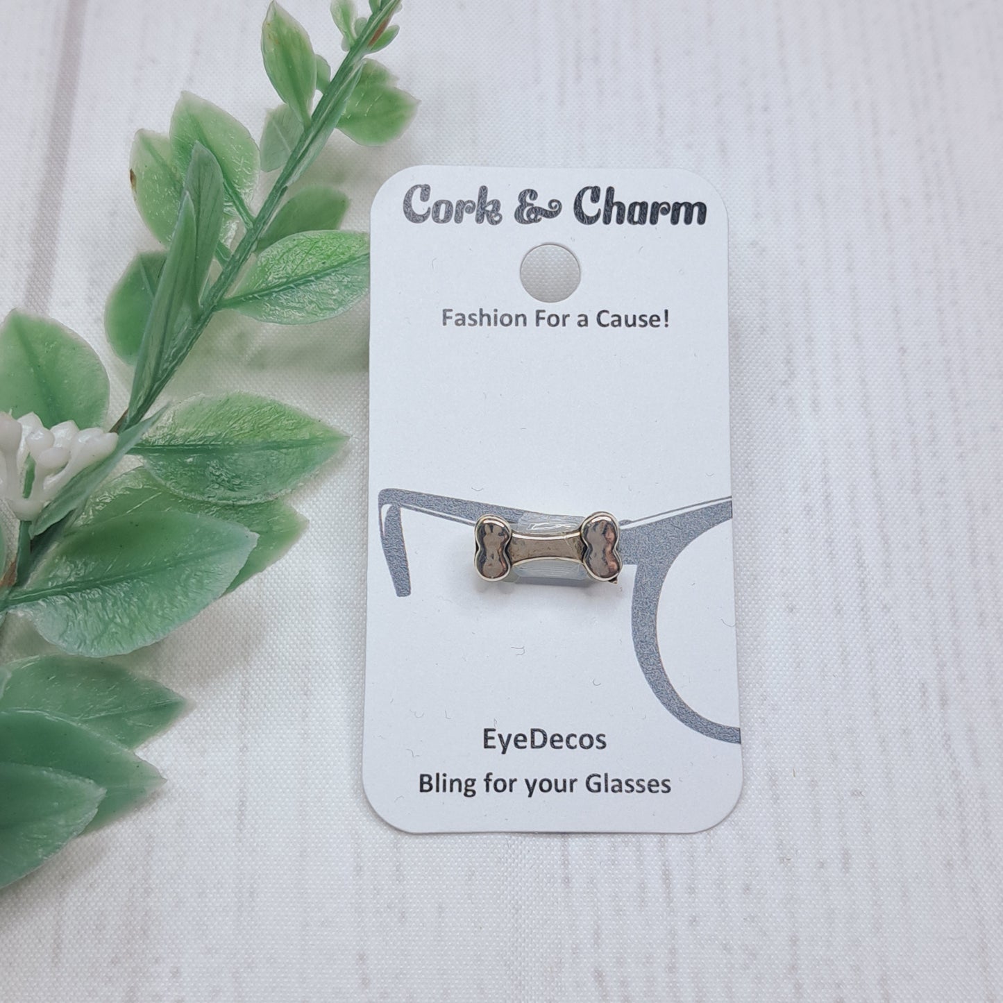 Silver Dog bone EyeDeco