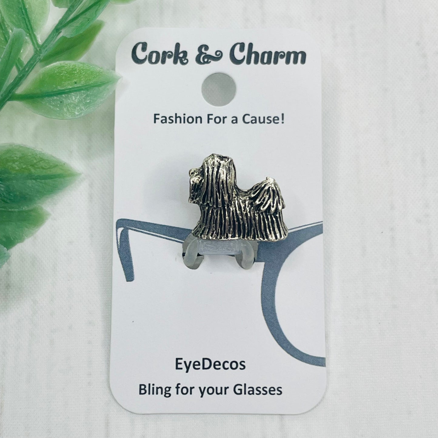 Silver Yorkshire Terrier Dog EyeDeco