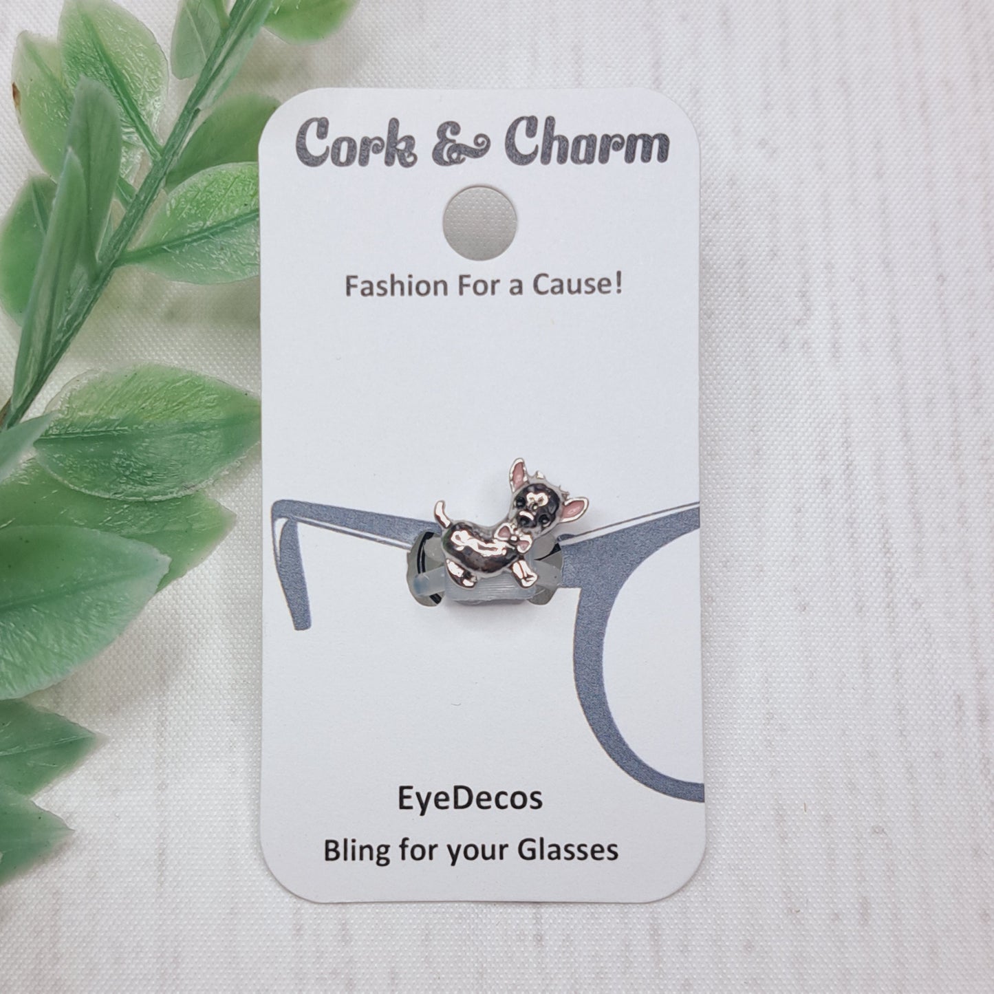 Silver Chihuahua Dog EyeDeco