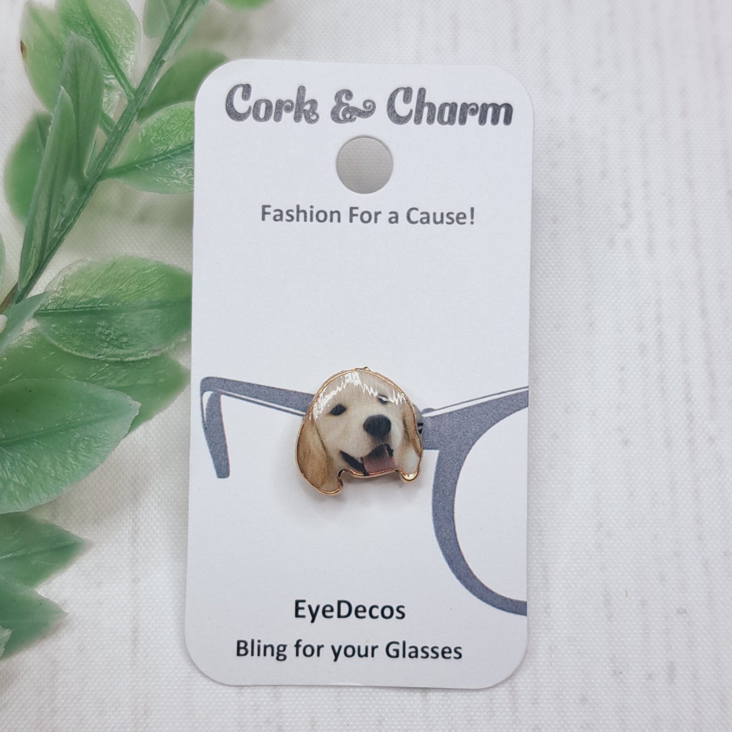 Labrador Retriever Dog Gold Plated Enamel EyeDeco