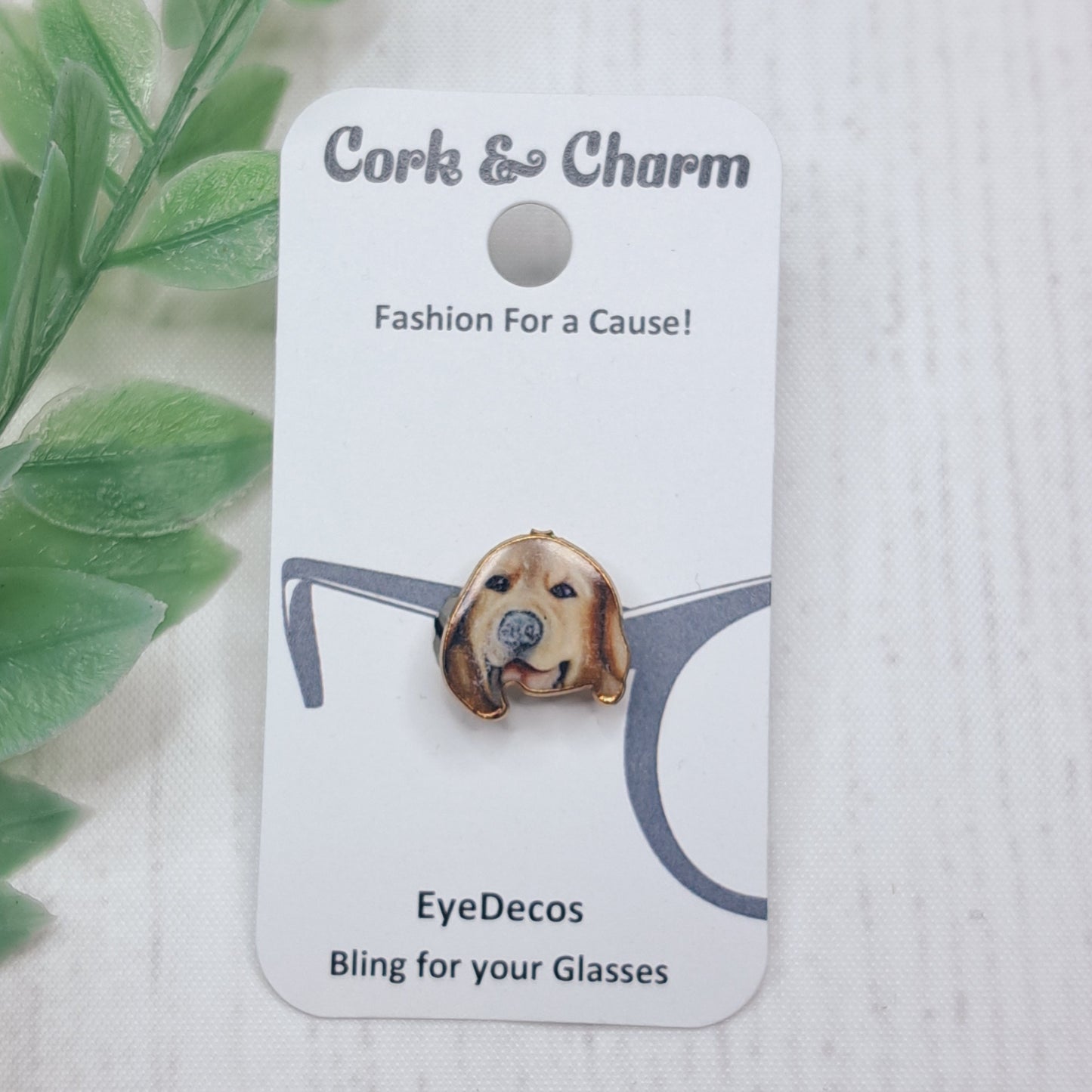 Labrador Retriever Dog Gold Plated Enamel EyeDeco