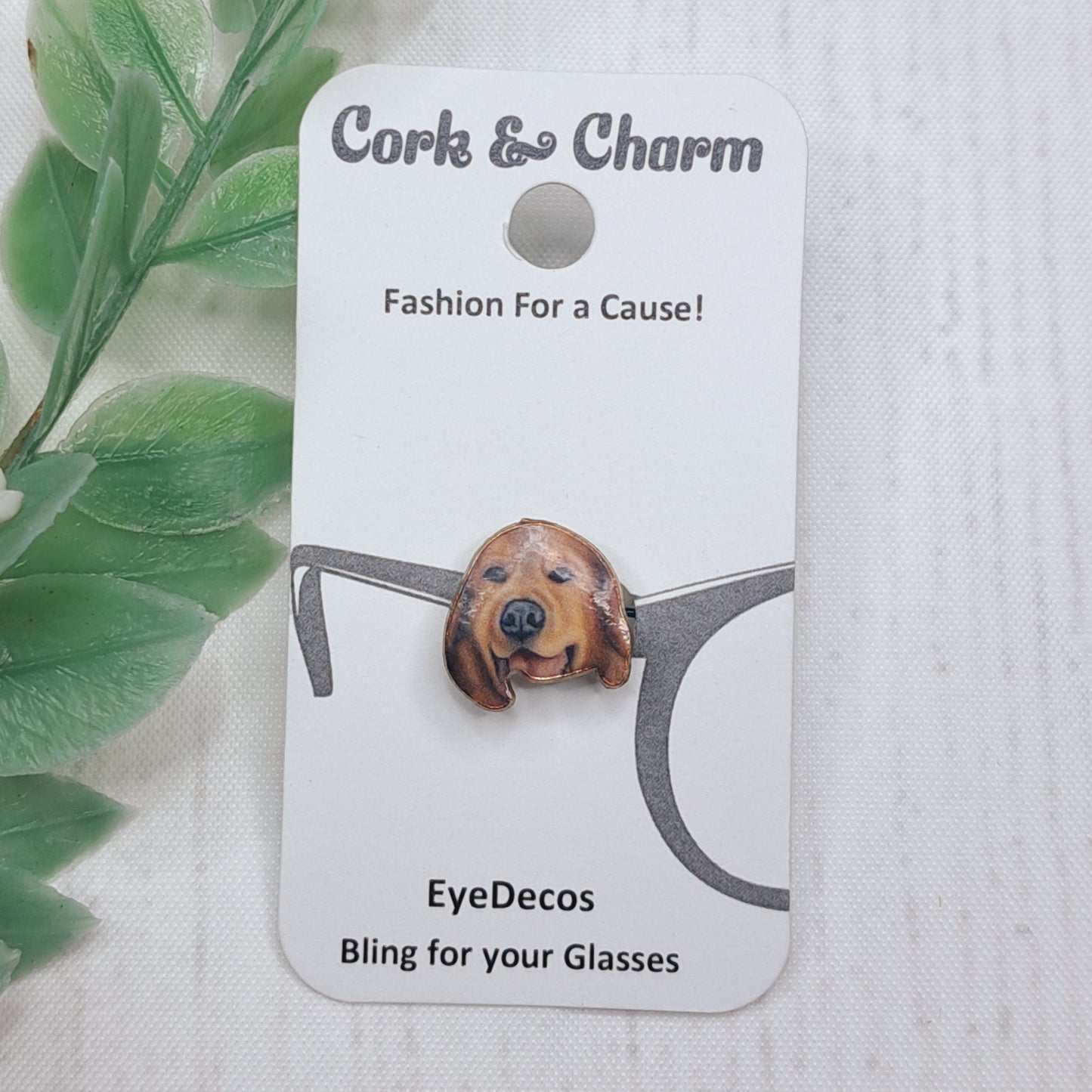 Labrador Retriever Dog Gold Plated Enamel EyeDeco