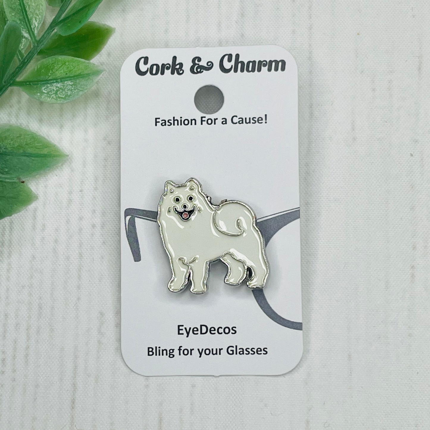 Akita Dog Plated Enamel EyeDeco