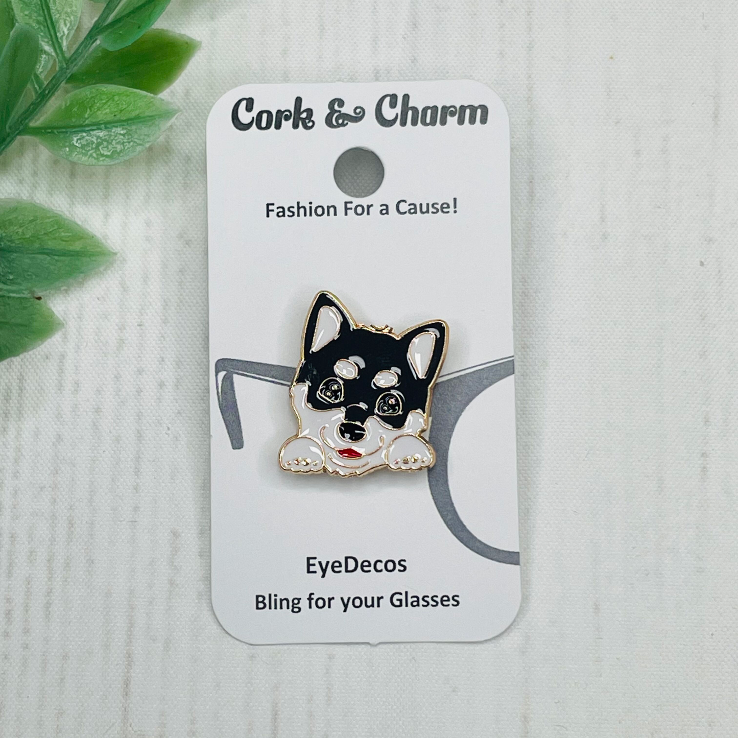 Husky Dog Plated Enamel EyeDeco