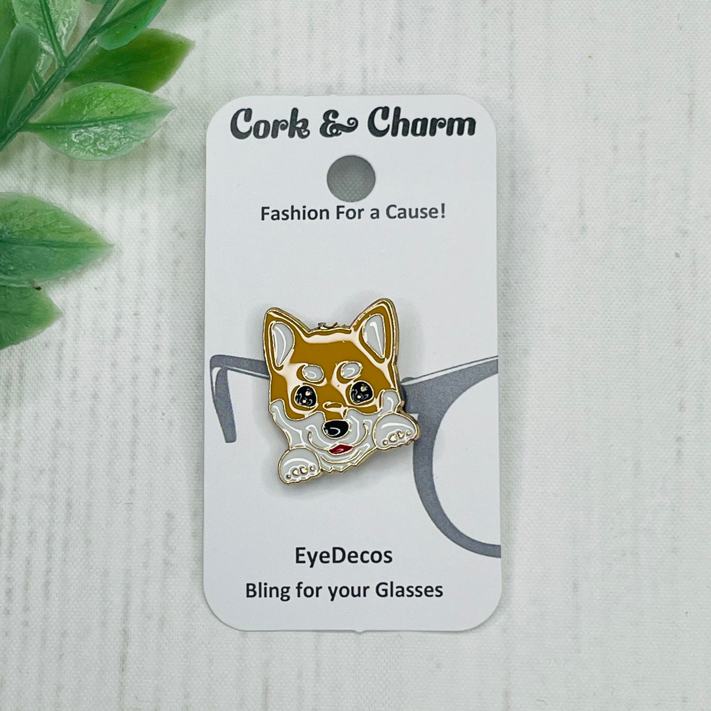 Shiba Inu Dog Plated Enamel EyeDeco