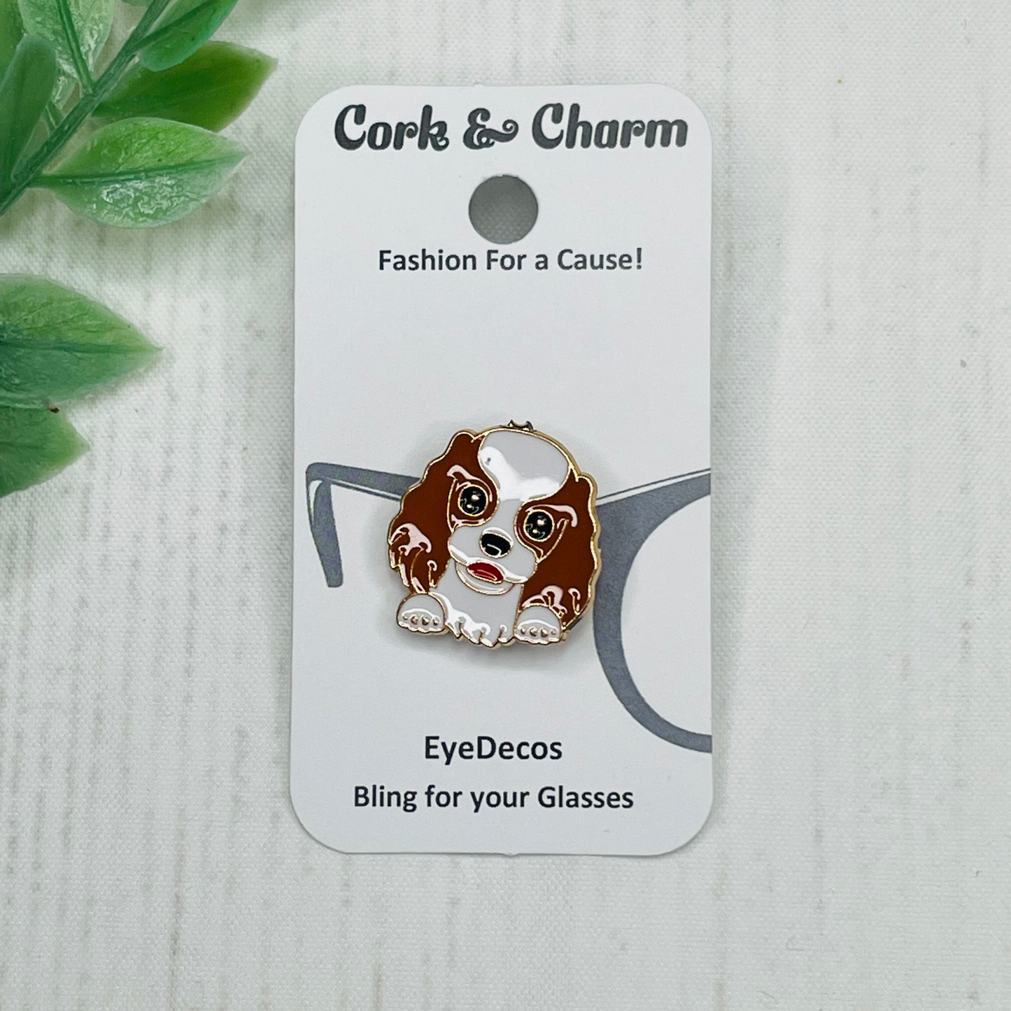 Cocker Spaniel Dog Plated Enamel EyeDeco