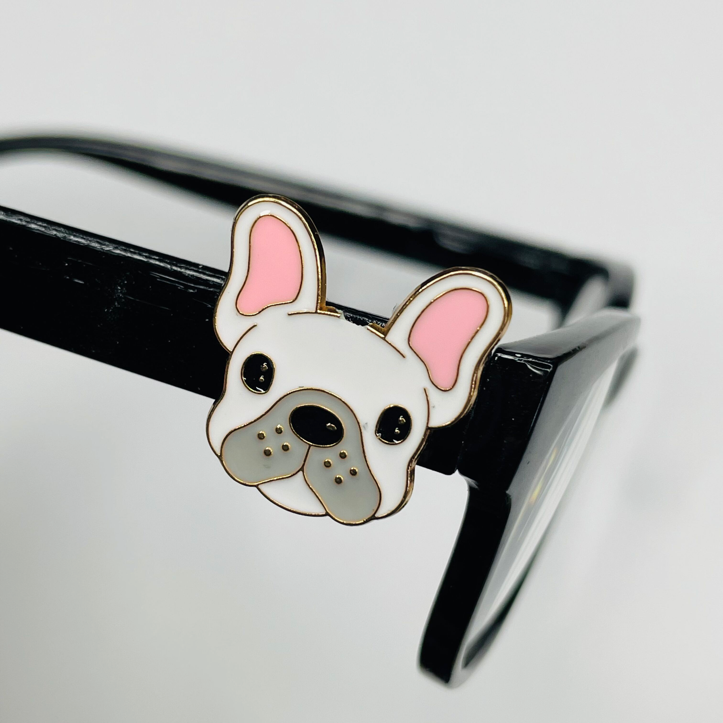 French Bull Dog Plated Enamel EyeDeco