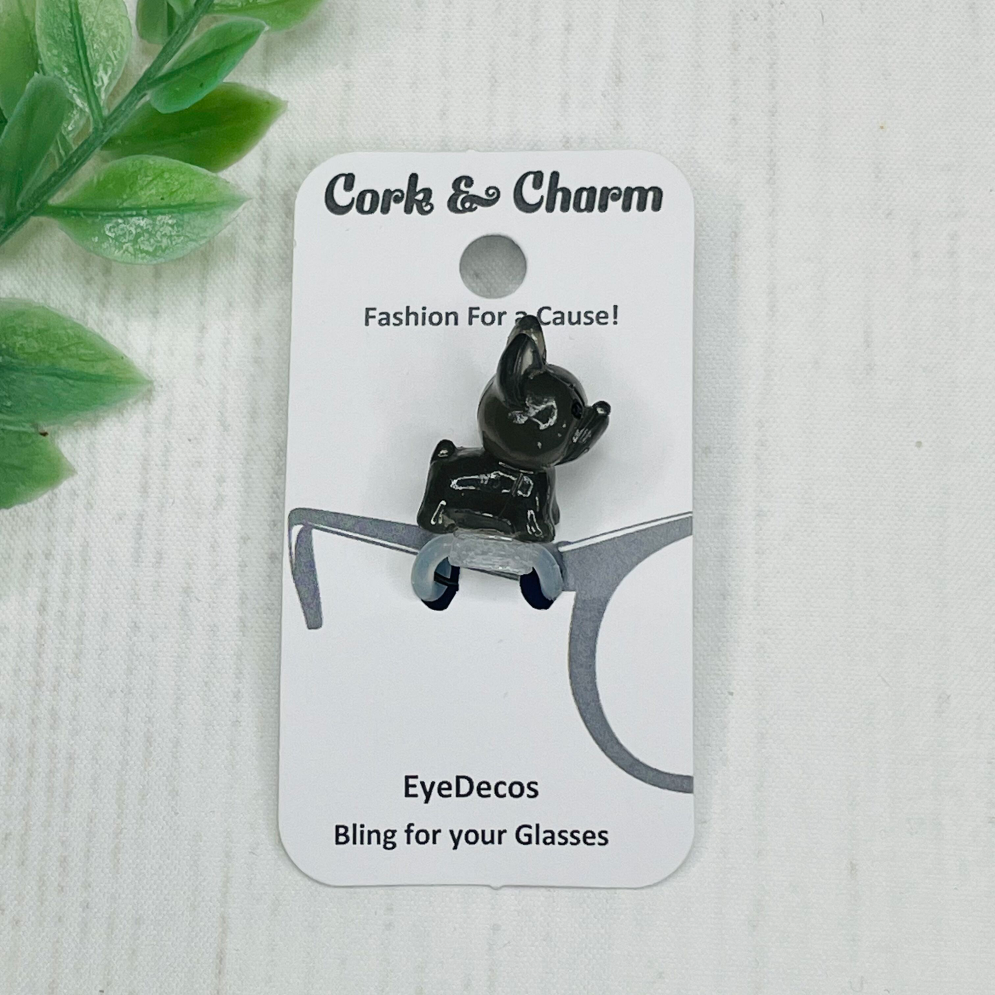 Glow in the Dark Black Dog Resin EyeDeco