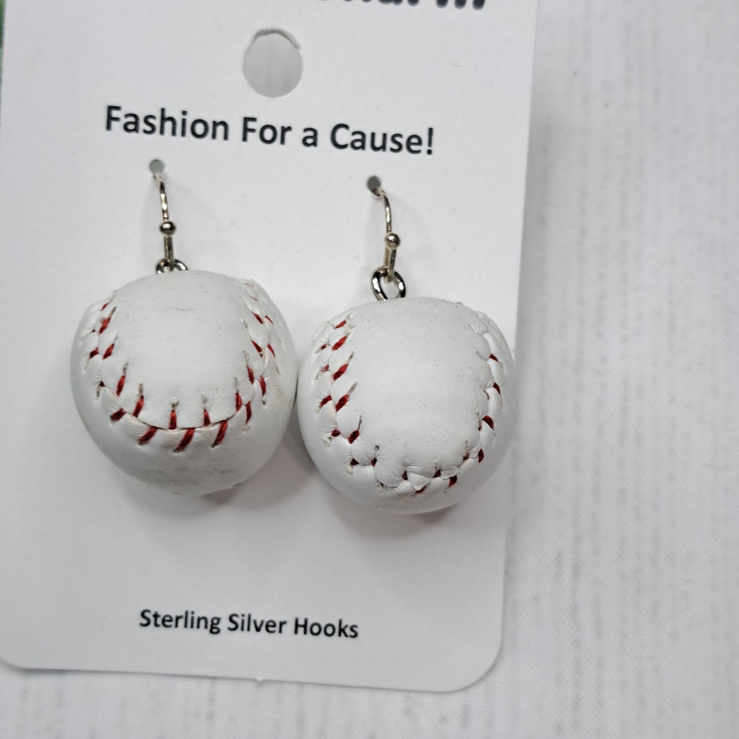 Baseball Sterling Silver Earrings