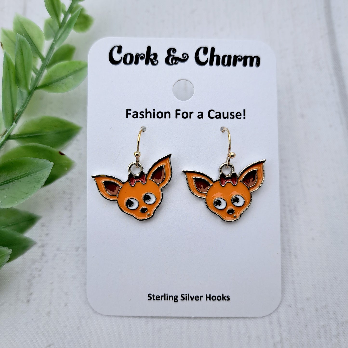 Chihuahua Dog Breed Head Face Sterling Silver Earrings