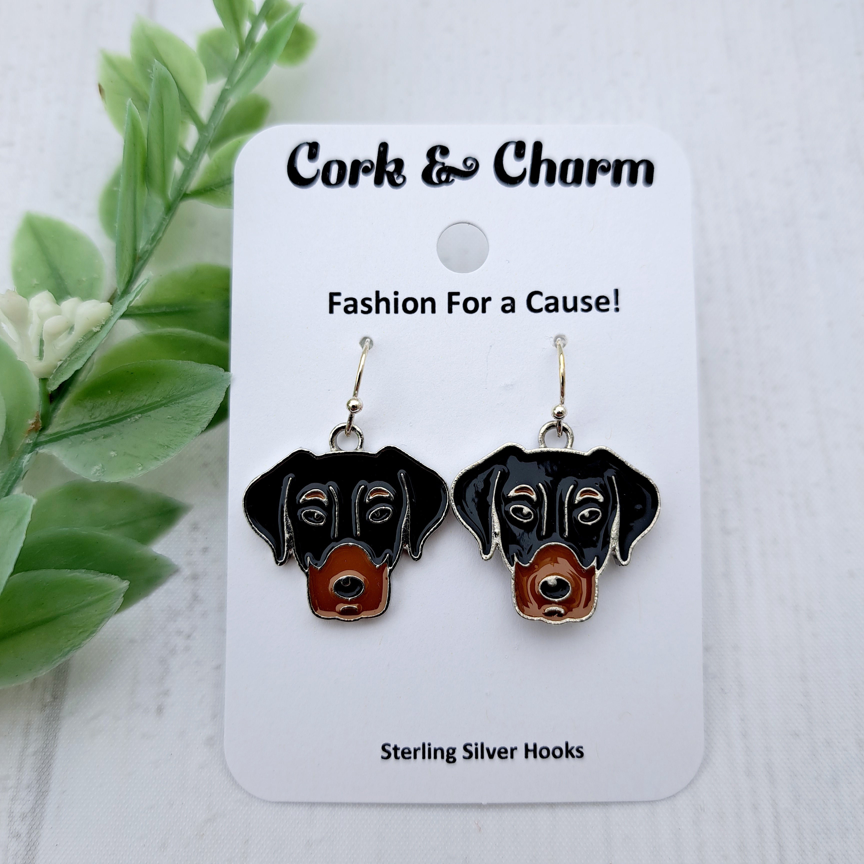 Doberman earrings on sale