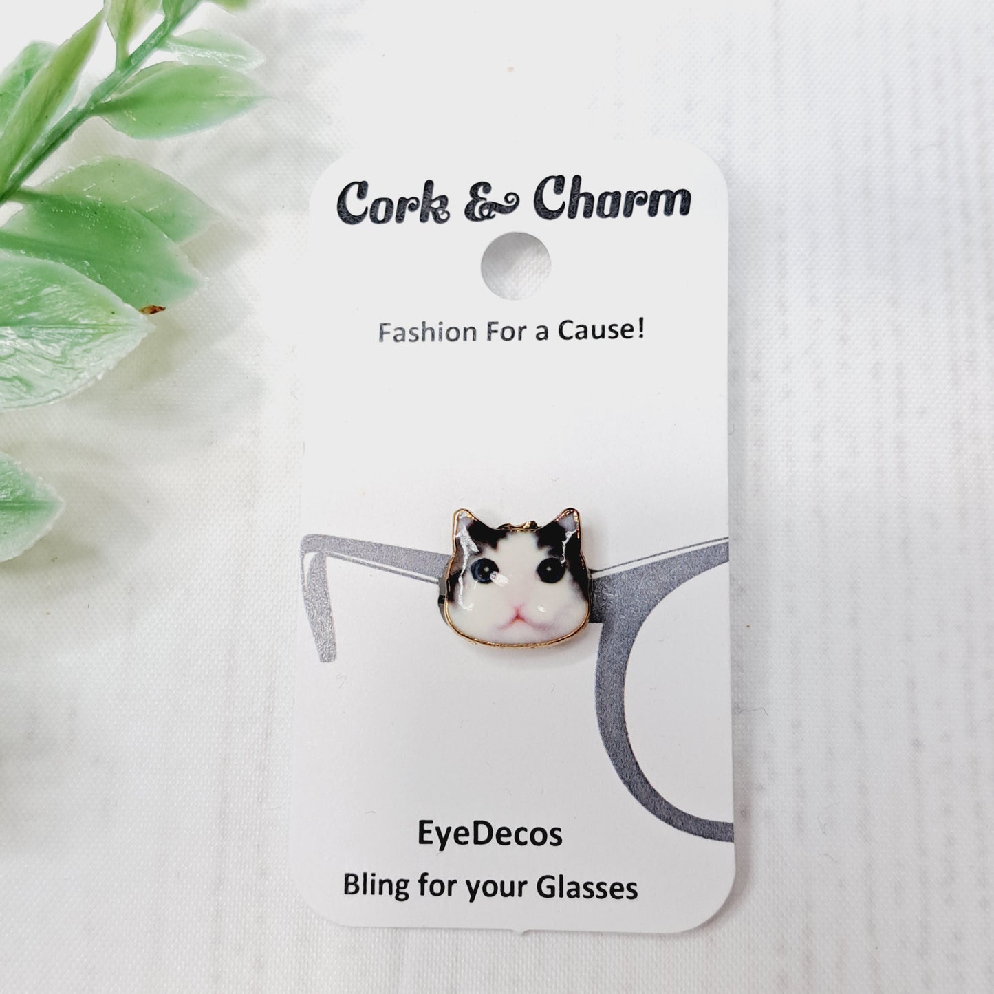 Tuxedo Black and White Cat EyeDeco