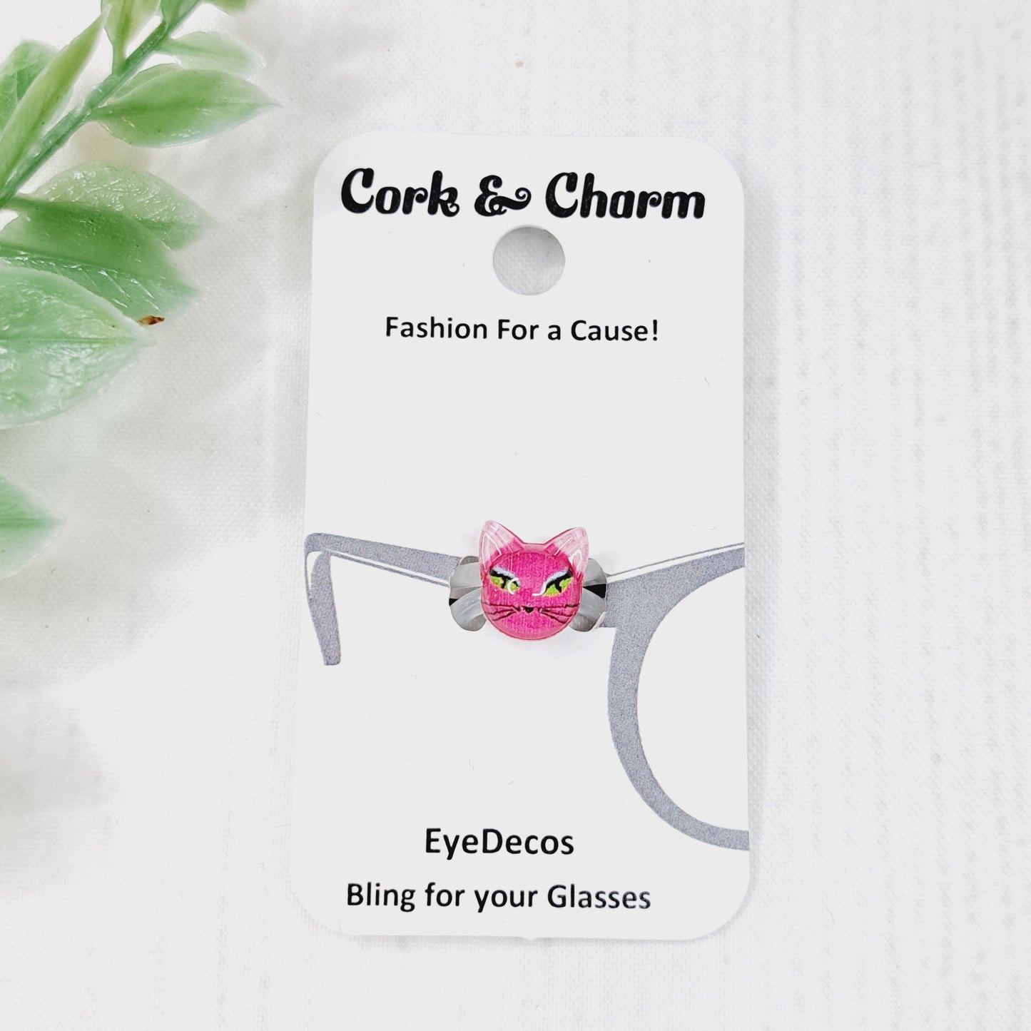 Pink Resin Cat Head EyeDeco