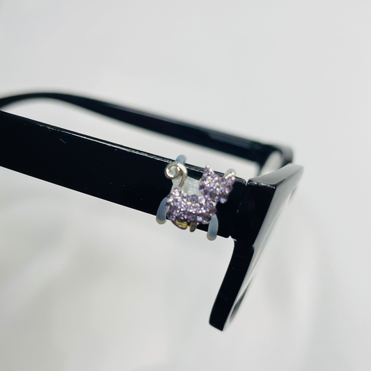 Purple and Gold Rhinestone Cat EyeDeco