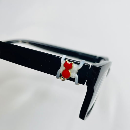 Mini Red Cat Enamel EyeDeco