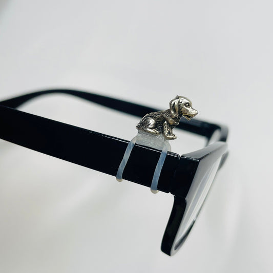 Silver Dog Sitting EyeDeco