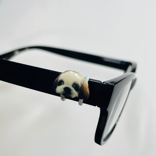 Shih Tzu Dog Gold Plated Enamel EyeDeco