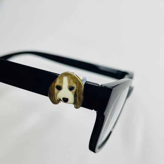 Beagle Dog Gold Plated Enamel EyeDeco