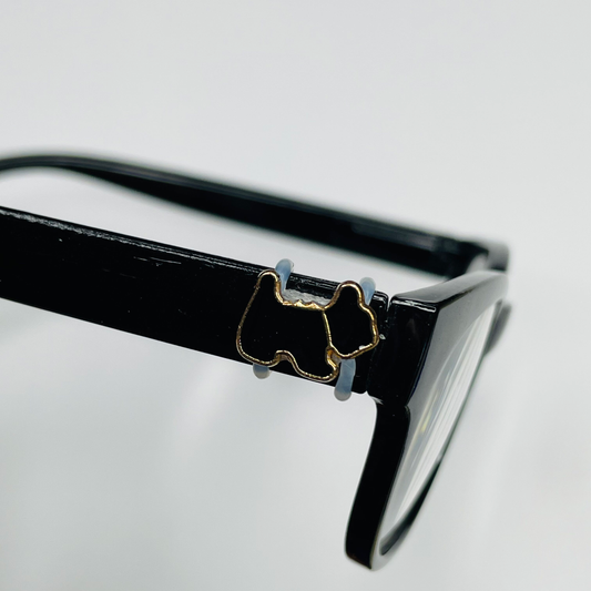 Black Scottish Terrier Dog Gold Plated Enamel EyeDeco