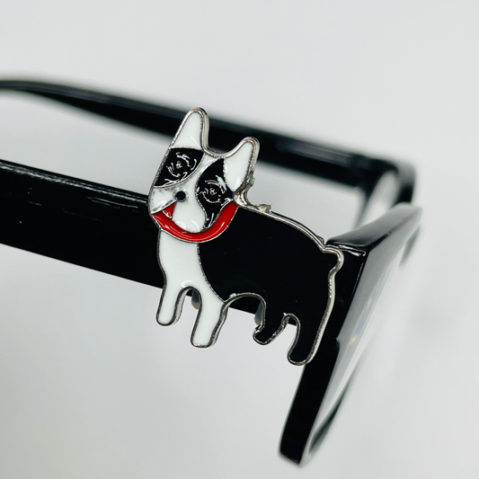Boston Terrier Dog Plated Enamel EyeDeco