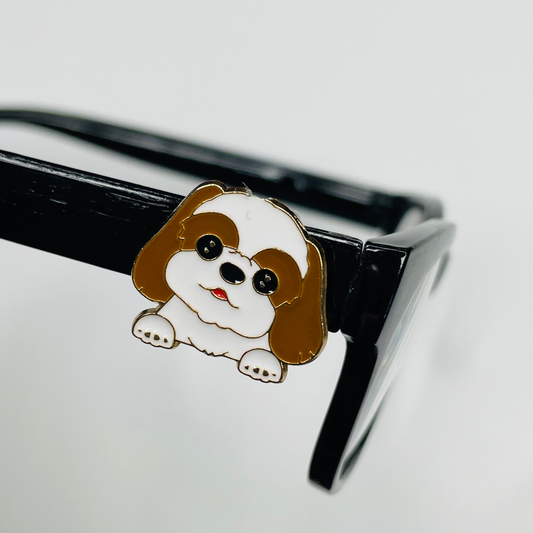 Shih Tzu Dog Plated Enamel EyeDeco
