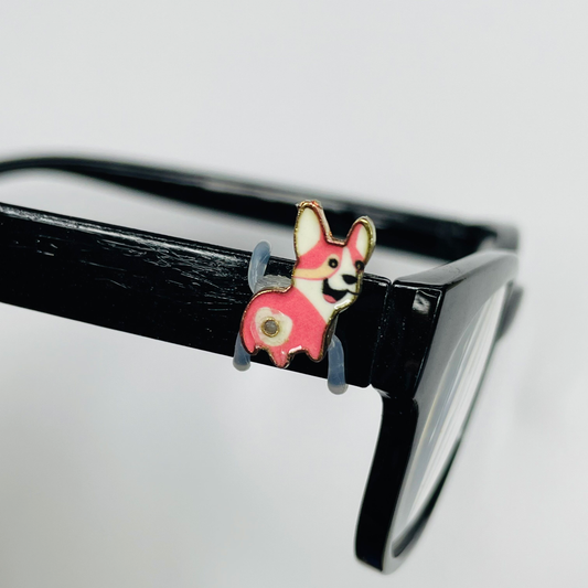 Corgi Dog Gold Plated Enamel EyeDeco