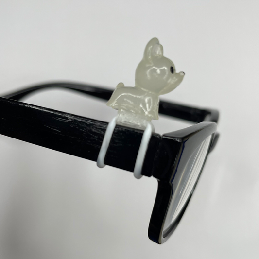 Glow in the Dark White Dog Resin EyeDeco