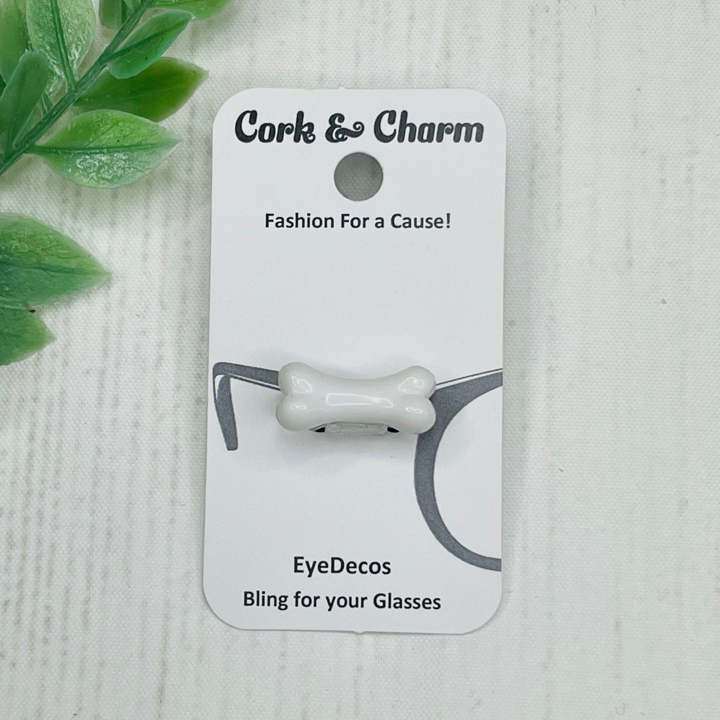 White Dog Bone Resin EyeDeco