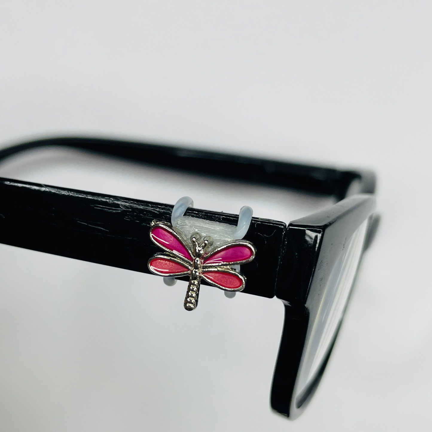 Pink Dragonfly Silver Enamel EyeDeco