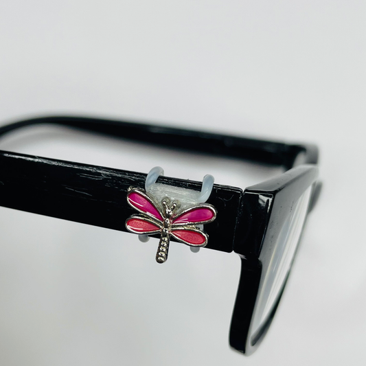 Pink Dragonfly Silver Enamel EyeDeco