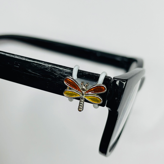 Copper and Gold Dragonfly Silver Enamel EyeDeco