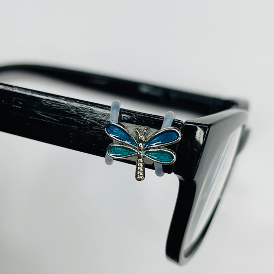 Blue Turquoise Dragonfly Silver Enamel EyeDeco