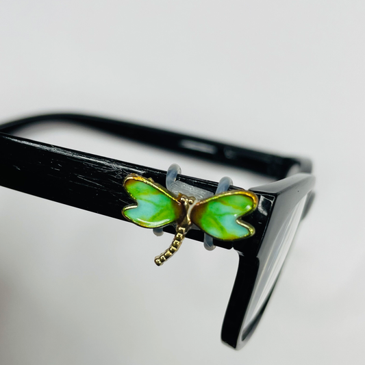 Green Dragonfly Gold Enamel EyeDeco