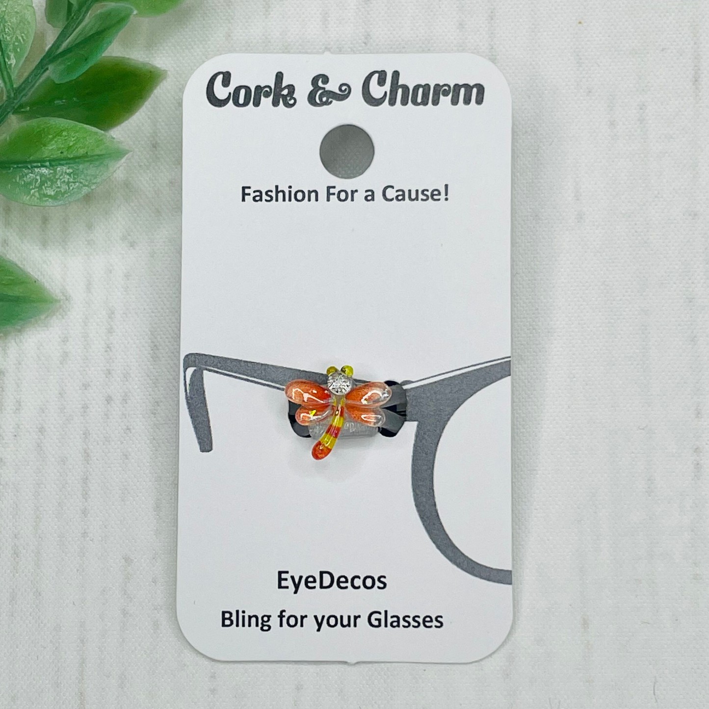 Orange Dragonfly Resin EyeDeco