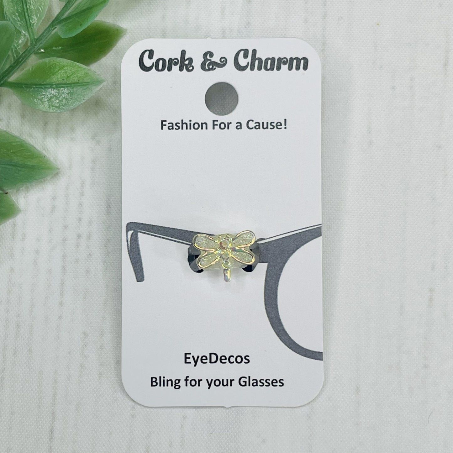 Yellow Translucent Dragonfly EyeDeco