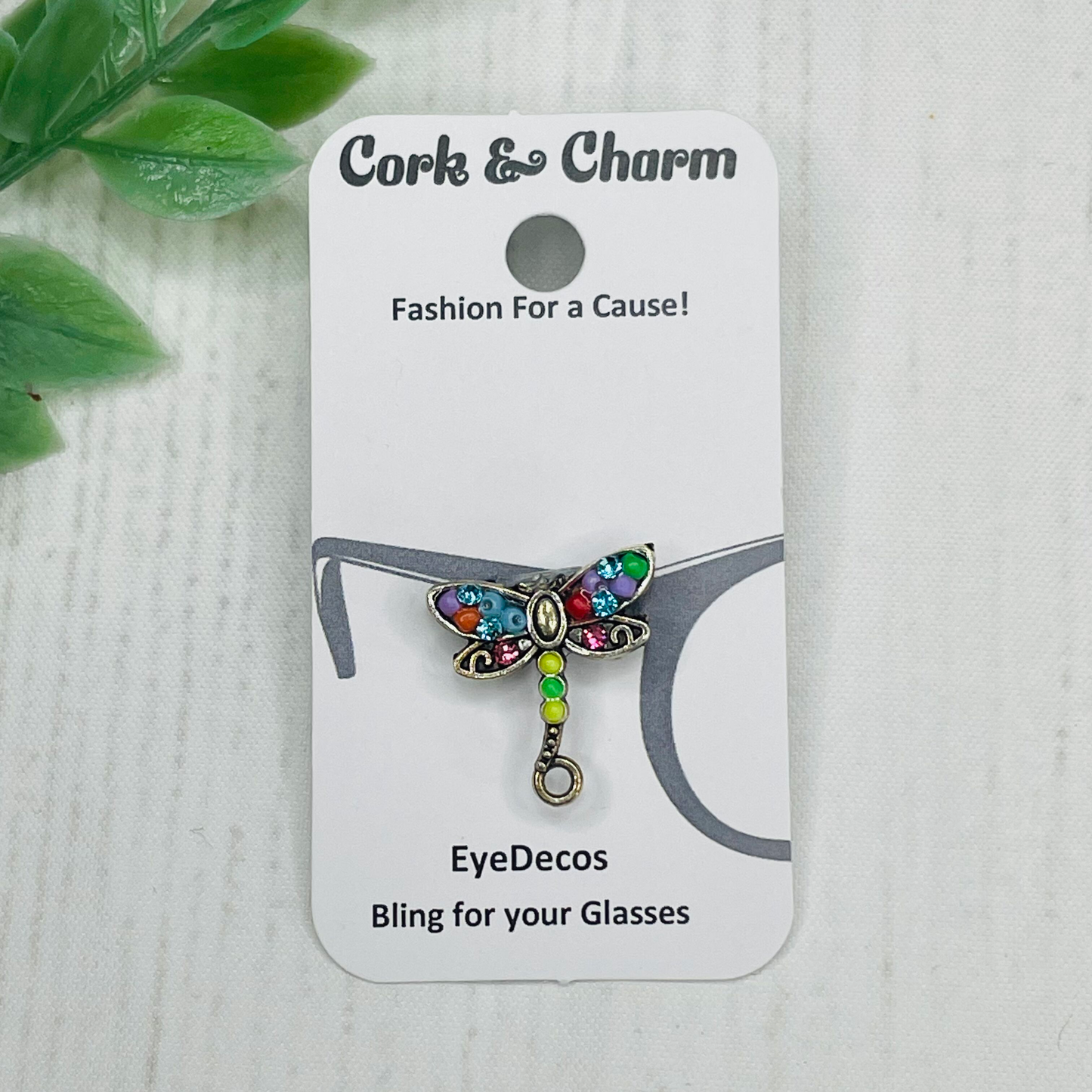 Beaded Antique Gold Dragonfly EyeDeco