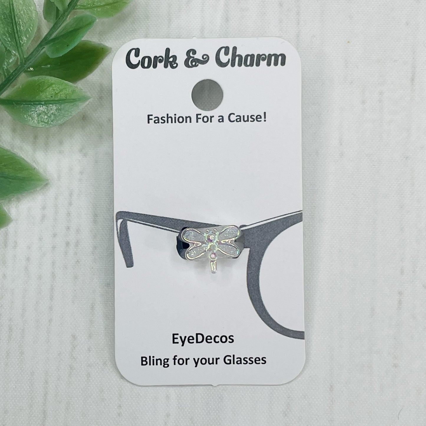 White Translucent Dragonfly EyeDeco