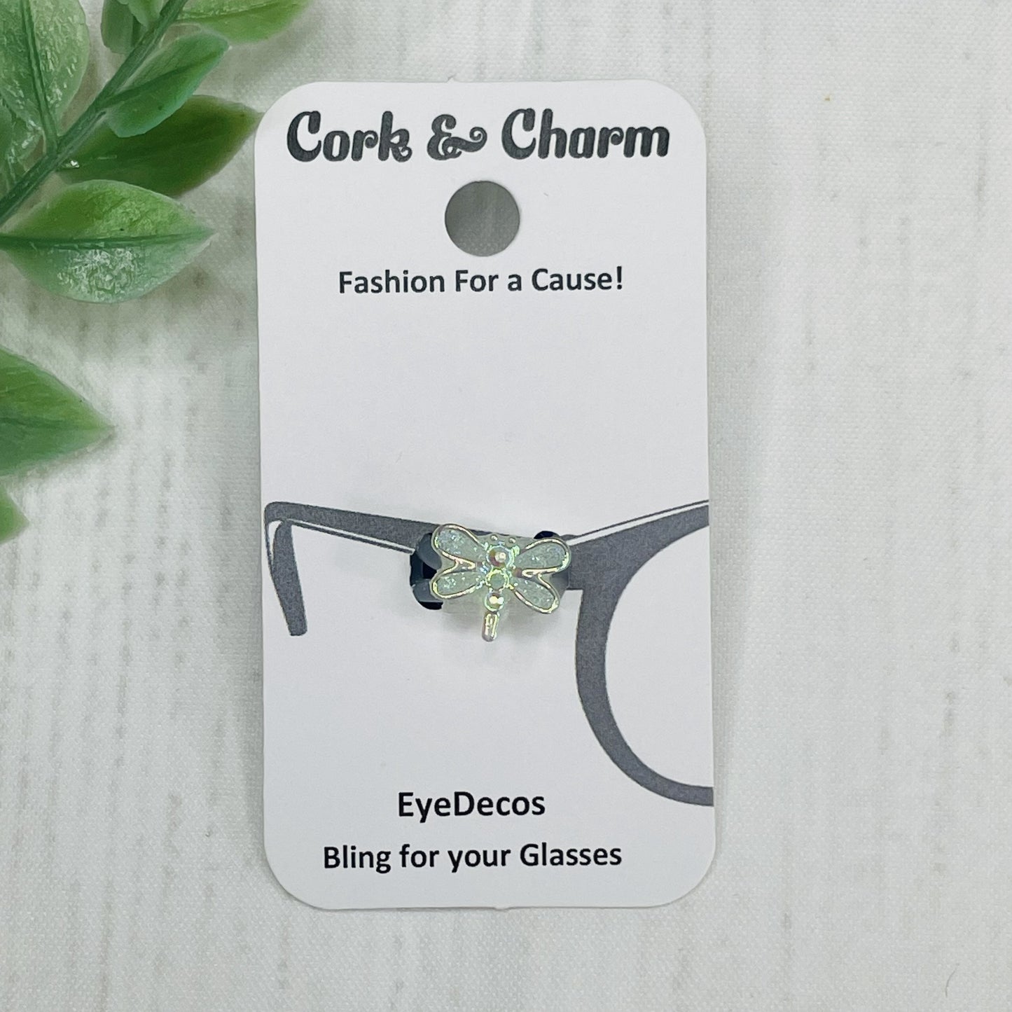 Green Translucent Dragonfly EyeDeco