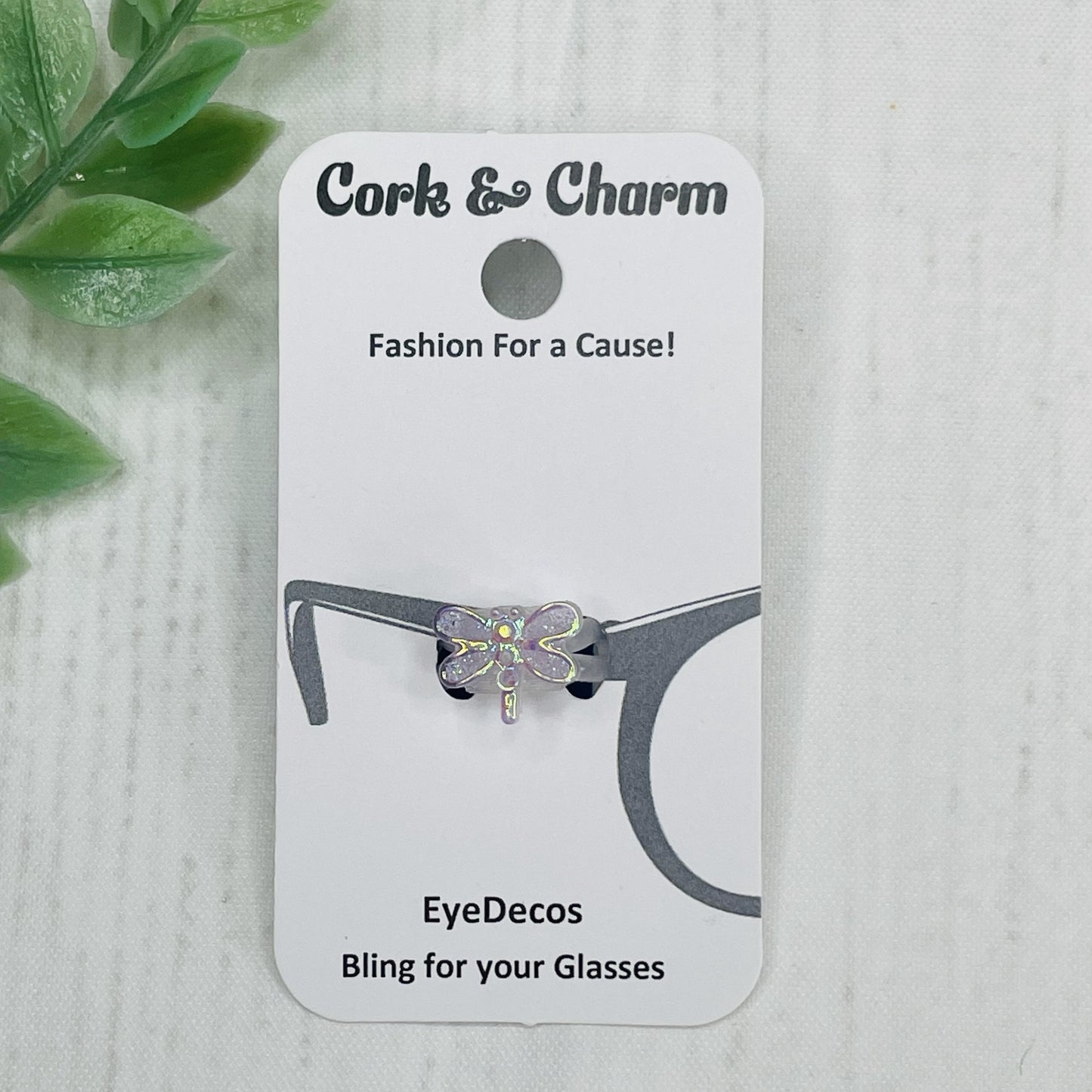 Purple Translucent Dragonfly EyeDeco