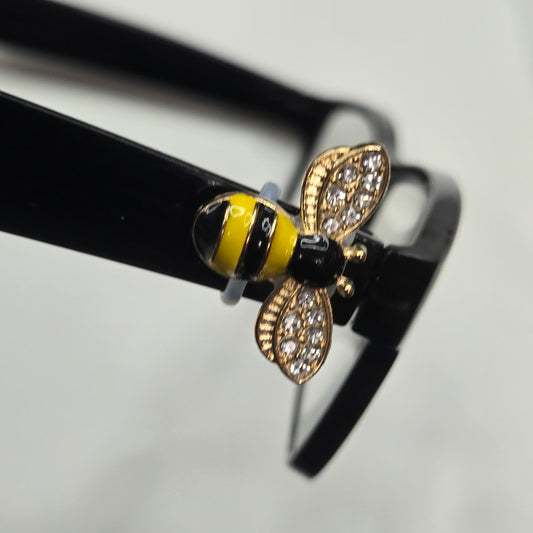 Gold Rhinestone Bee Enamel EyeDeco