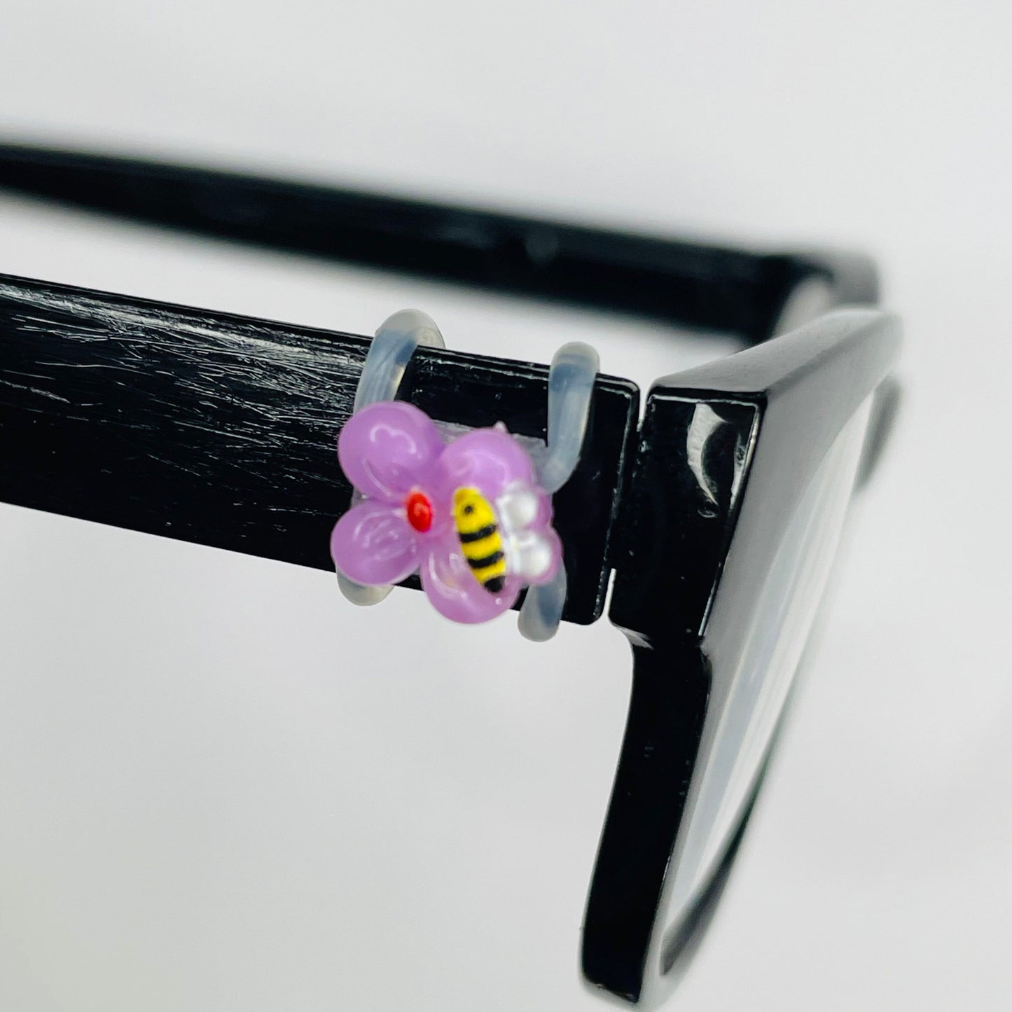 Mini Bee on Purple Flower Resin EyeDeco