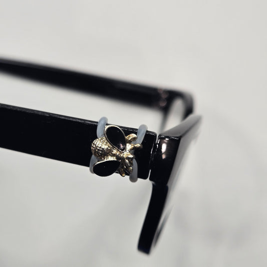 Silver and Black Bee Metal EyeDeco