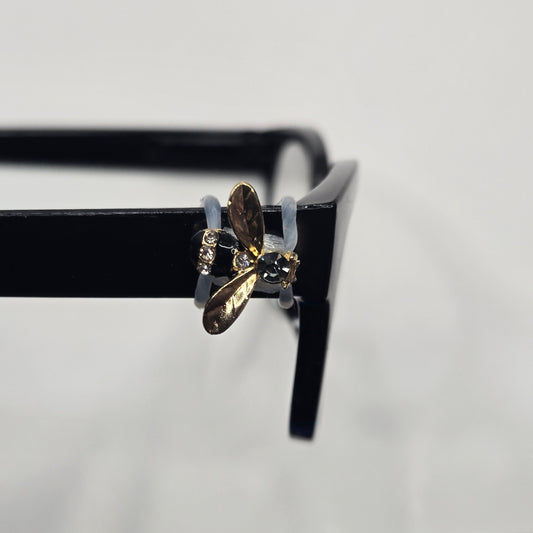 Black and Gold Rhinestone Bee EyeDeco