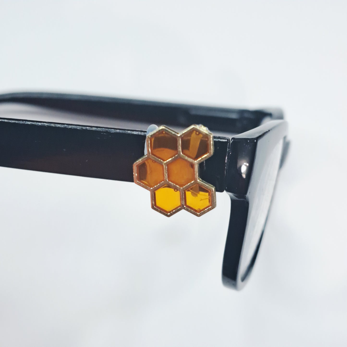 Yellow Bee Honey Honeycomb Enamel Resin EyeDeco